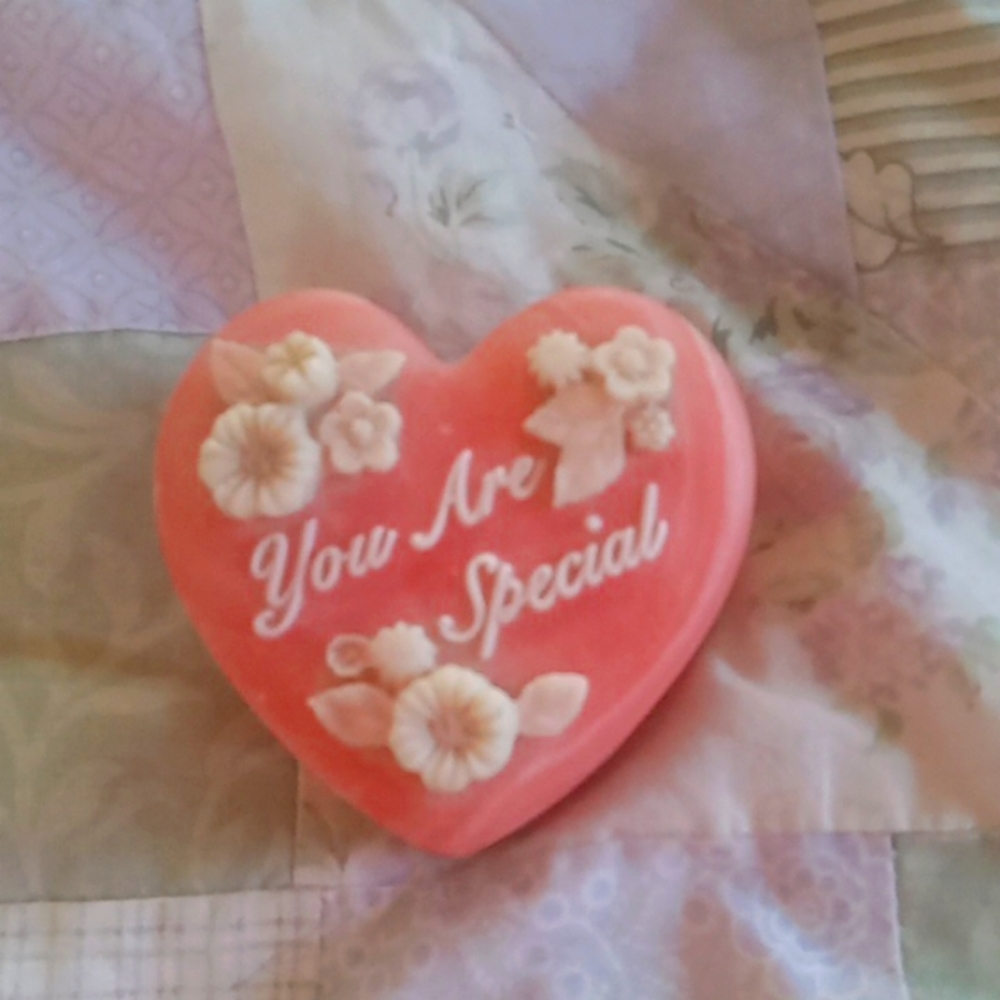Pink porcelain heart box